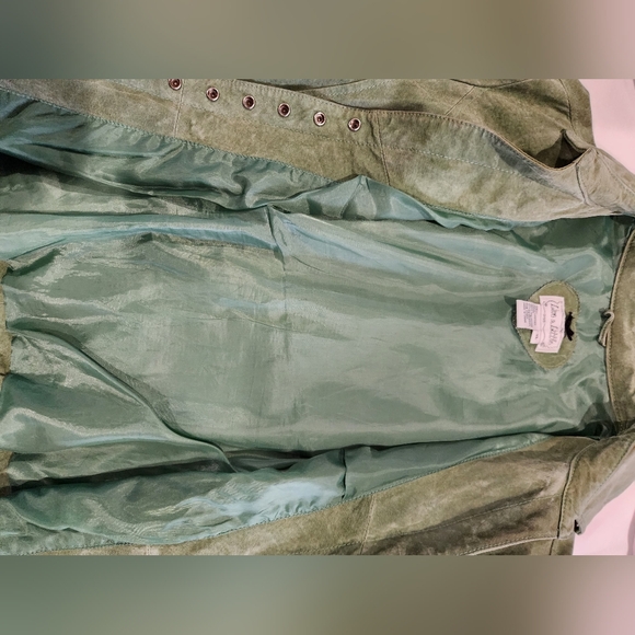 Live A Little Suede Leather Lined Jacket. Y2K - Picture 6 of 8